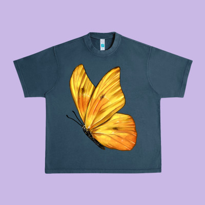 Flying Cloudless Sulphur Butterfly Urban Heavy Tee Designed By Lillyallendesigns