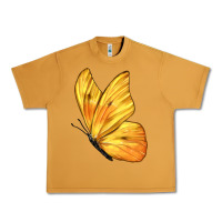 Peanut Butter Flying Cloudless Sulphur Butterfly Urban Heavy Tee - LillyAllenDesigns