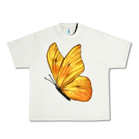 Pistachio Flying Cloudless Sulphur Butterfly Urban Heavy Tee - LillyAllenDesigns