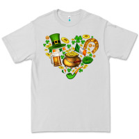Dove Grey St Patricks heart Premium Tee - AdoDesignShop