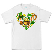White St Patricks heart Premium Tee - AdoDesignShop