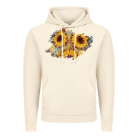 Vintage Artic sunflower glitter leather patch Vintage Hoodie - AdoDesignShop