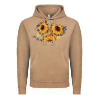 Vintage Coffee sunflower glitter leather patch Vintage Hoodie - AdoDesignShop