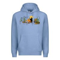 Colony Blue western i got a heart like a truck Premium Hoodie - TumblerDesignByShophia