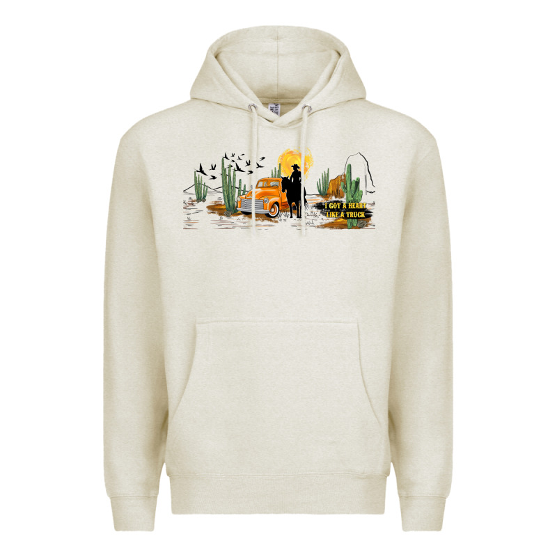 Western I Got A Heart Like A Truck Premium Hoodie by TumblerDesignByShophia | Teevron