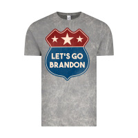 Cloud Rock Let's Go Brandon Shield Patch Vintage Tee - Jasminsmagicworld
