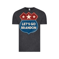 Vintage Black Let's Go Brandon Shield Patch Vintage Tee - Jasminsmagicworld