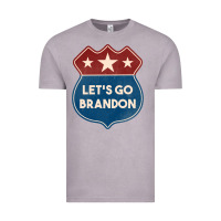 Vintage Zinc Let's Go Brandon Shield Patch Vintage Tee - Jasminsmagicworld