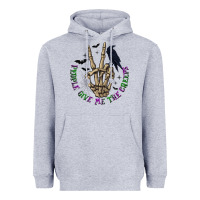 Heather Grey People Give Me The Creeps Heavyweight Hoodie - texasbilliewilder