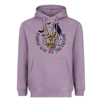 Lavender People Give Me The Creeps Heavyweight Hoodie - texasbilliewilder