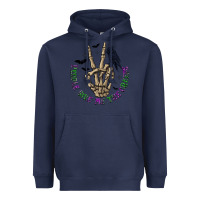 Navy People Give Me The Creeps Heavyweight Hoodie - texasbilliewilder