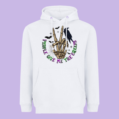 People Give Me The Creeps Heavyweight Hoodie Designed By Texasbilliewilder