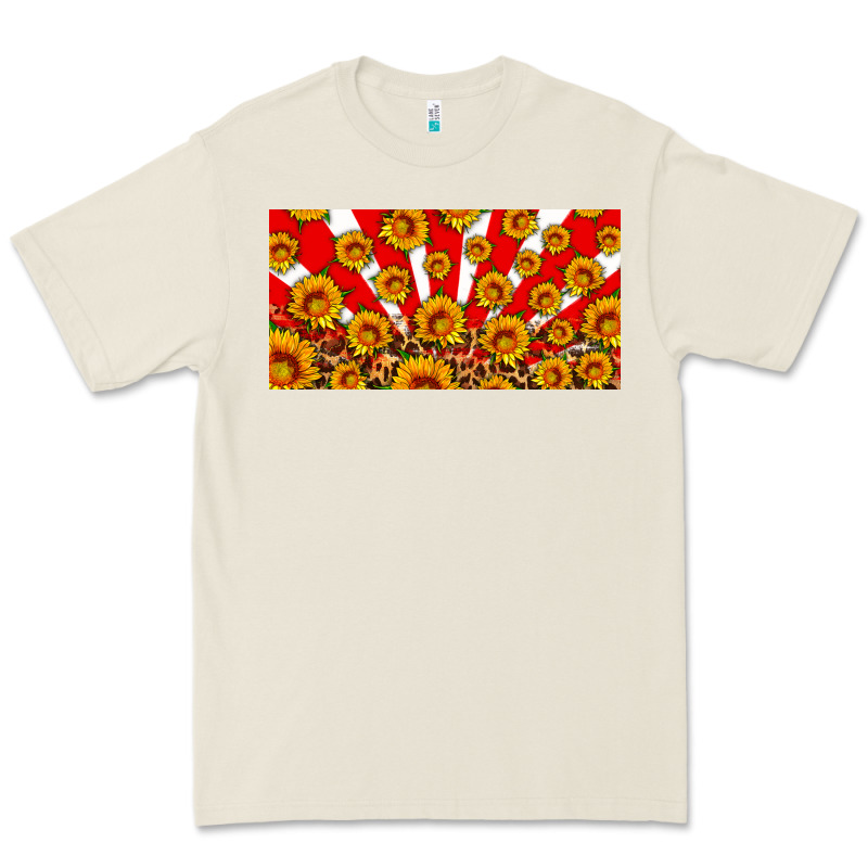 Usa Sunflowers Leopard License Plate Premium Tee by HRA Design Shop | Teevron