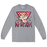 Heather Grey def in love Long Sleeve Tee - MaliasSmallBusiness