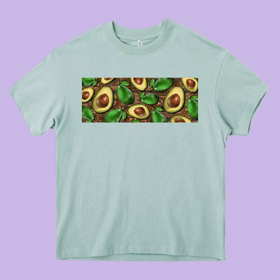 Avocados With Wood And Leopard Background 11 Oz Mug Heavy Core Tee Designed By Barkaloodesign