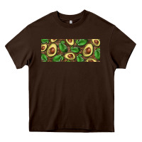 Chocolate Brown avocados with wood and leopard background 11 oz mug Heavy Core Tee - BarkalooDesign