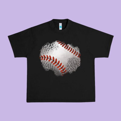 Leopard Baseball Patch Urban Heavy Tee Designed By Jasminsmagicworld