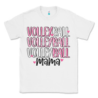 White volleyball mama Classic Tee - MaliasSmallBusiness