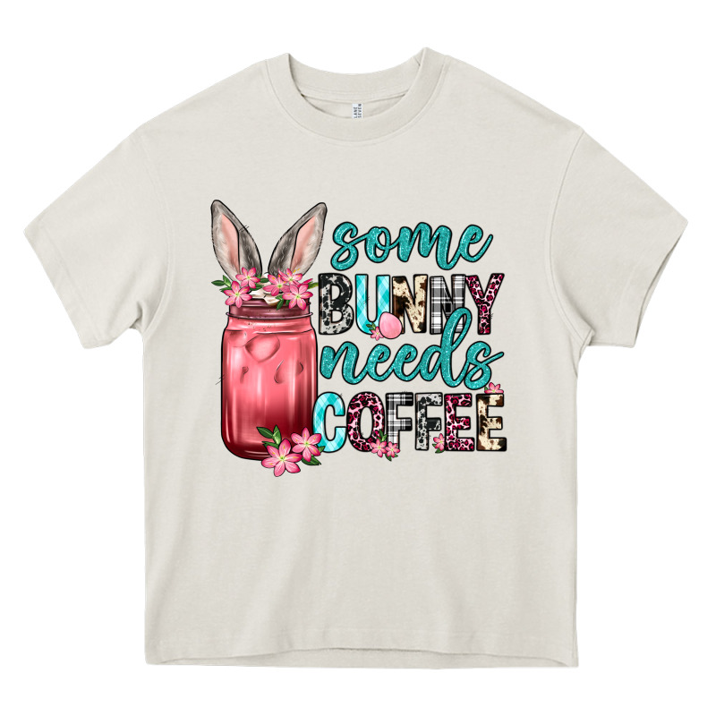 Some Bunny Needs Coffee Heavy Core Tee by Neo Western | Teevron