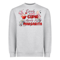 Heather Grey even cupid need a margarita Heavyweight Sweatshirt - MaliasSmallBusiness