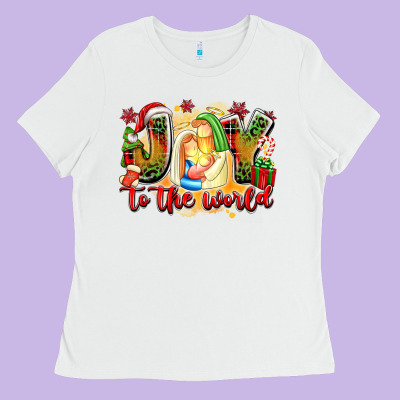 Joy To The World Ladies Tee Designed By Texasbilliewilder