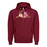 Burgundy boxer dog with tutu Zipper Hoodie - LillyAllenDesigns