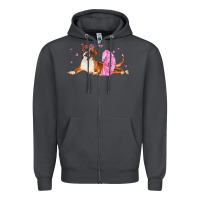 Smoke boxer dog with tutu Zipper Hoodie - LillyAllenDesigns