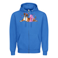 True Royal boxer dog with tutu Zipper Hoodie - LillyAllenDesigns
