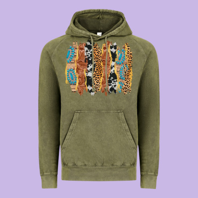 Western Brushstrokes Vintage Hoodie Designed By Adodesignshop