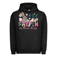 Pigment Black Easter Day A lot can happen in three days Urban Hoodie - OliviaCreatesArt