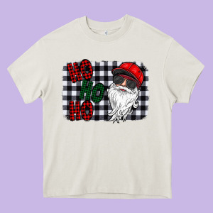 Ho Ho Ho Heavy Core Tee Designed By Cowhidedigitalart