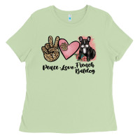 Matcha peace love french bulldog Ladies Tee - JahusDesignShop