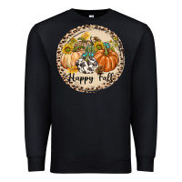 Black Happy Fall Premium Sweatshirt - texasbilliewilder