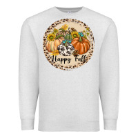Oatmeal Heather Happy Fall Premium Sweatshirt - texasbilliewilder