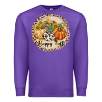 Purple Happy Fall Premium Sweatshirt - texasbilliewilder