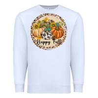 White Happy Fall Premium Sweatshirt - texasbilliewilder
