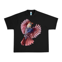 Black Flying Northern Cardinal Bird Urban Heavy Tee - LillyAllenDesigns