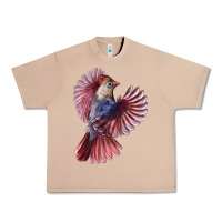 Burro Flying Northern Cardinal Bird Urban Heavy Tee - LillyAllenDesigns