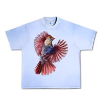 Grape Ice Flying Northern Cardinal Bird Urban Heavy Tee - LillyAllenDesigns