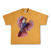 Peanut Butter Flying Northern Cardinal Bird Urban Heavy Tee - LillyAllenDesigns