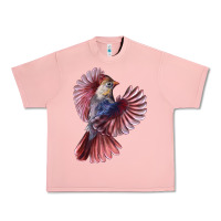 Salmon Flying Northern Cardinal Bird Urban Heavy Tee - LillyAllenDesigns