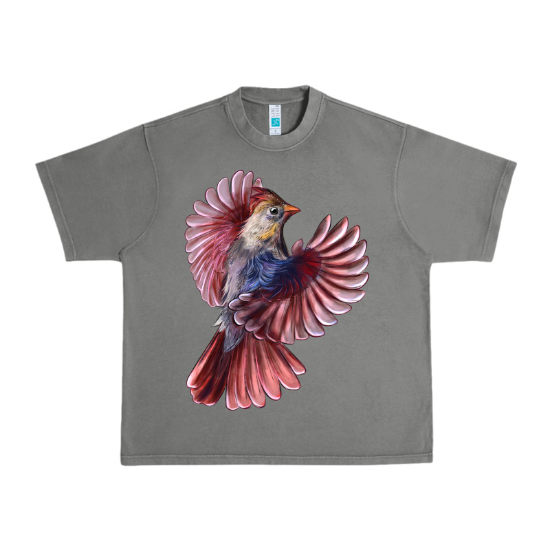 Flying Northern Cardinal Bird Urban Heavy Tee by LillyAllenDesigns | Teevron
