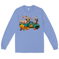 Colony Blue fall farm animals truck nancy Long Sleeve Tee - NancyCooperArtShop