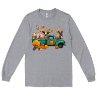 Heather Grey fall farm animals truck nancy Long Sleeve Tee - NancyCooperArtShop