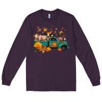Plum fall farm animals truck nancy Long Sleeve Tee - NancyCooperArtShop