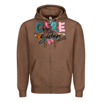Chestnut Caregiver Zipper Hoodie - LillyAllenDesigns