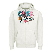 Oatmeal Heather Caregiver Zipper Hoodie - LillyAllenDesigns