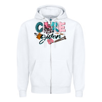 White Caregiver Zipper Hoodie - LillyAllenDesigns