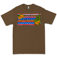 Usa Sunflower And Cactus License Plate Premium Tee | Teevron