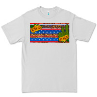 Dove Grey usa sunflower and cactus license plate Premium Tee - HRA Design Shop
